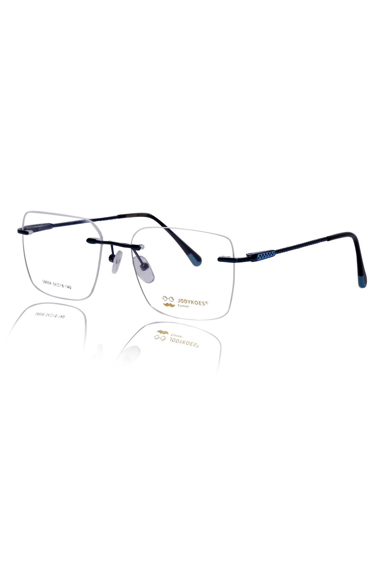 Jodykoes Square Signature Rimless Frame (Blue)
