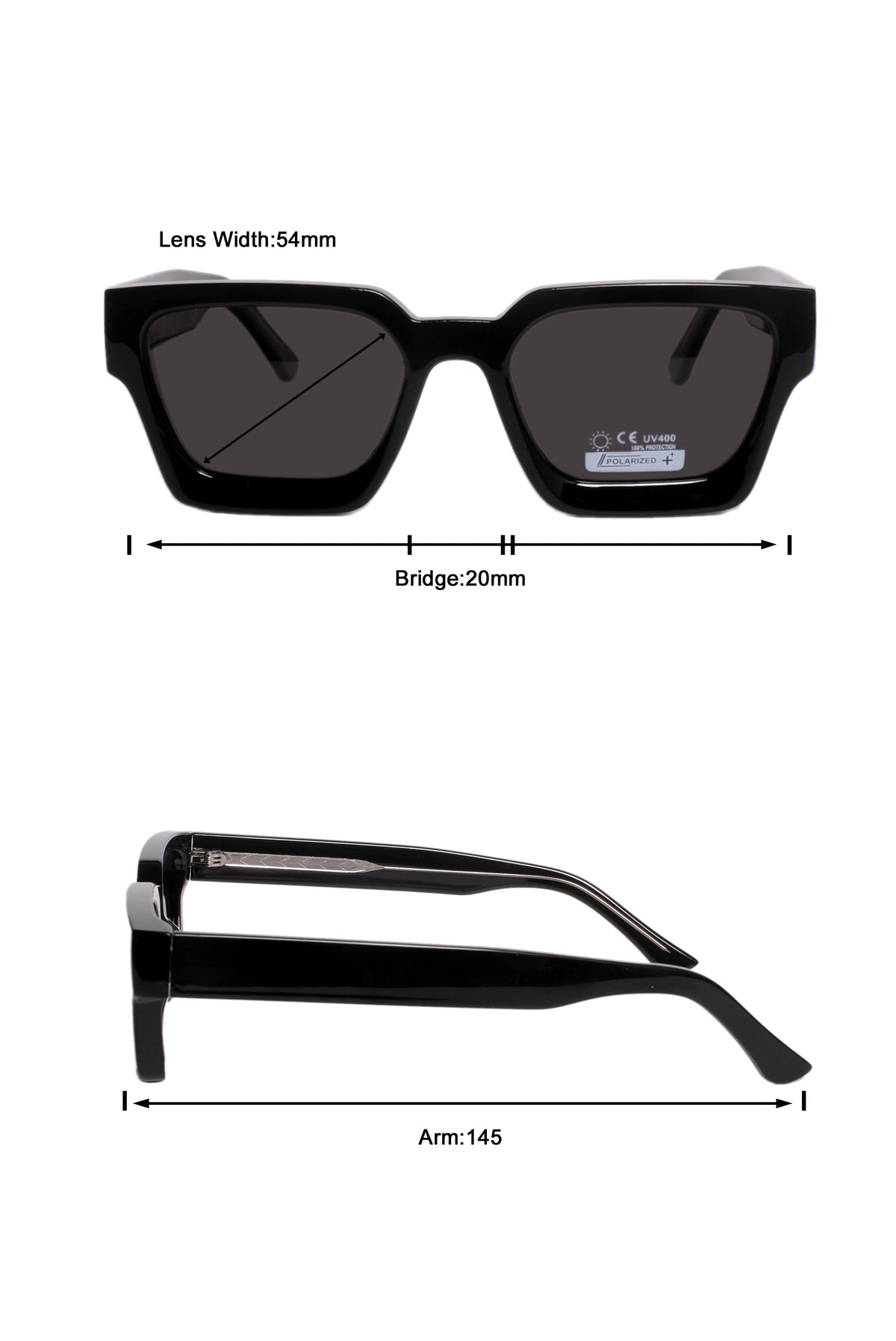 Jodykoes Legacy Square Sunglasses – UV400 Polarized
