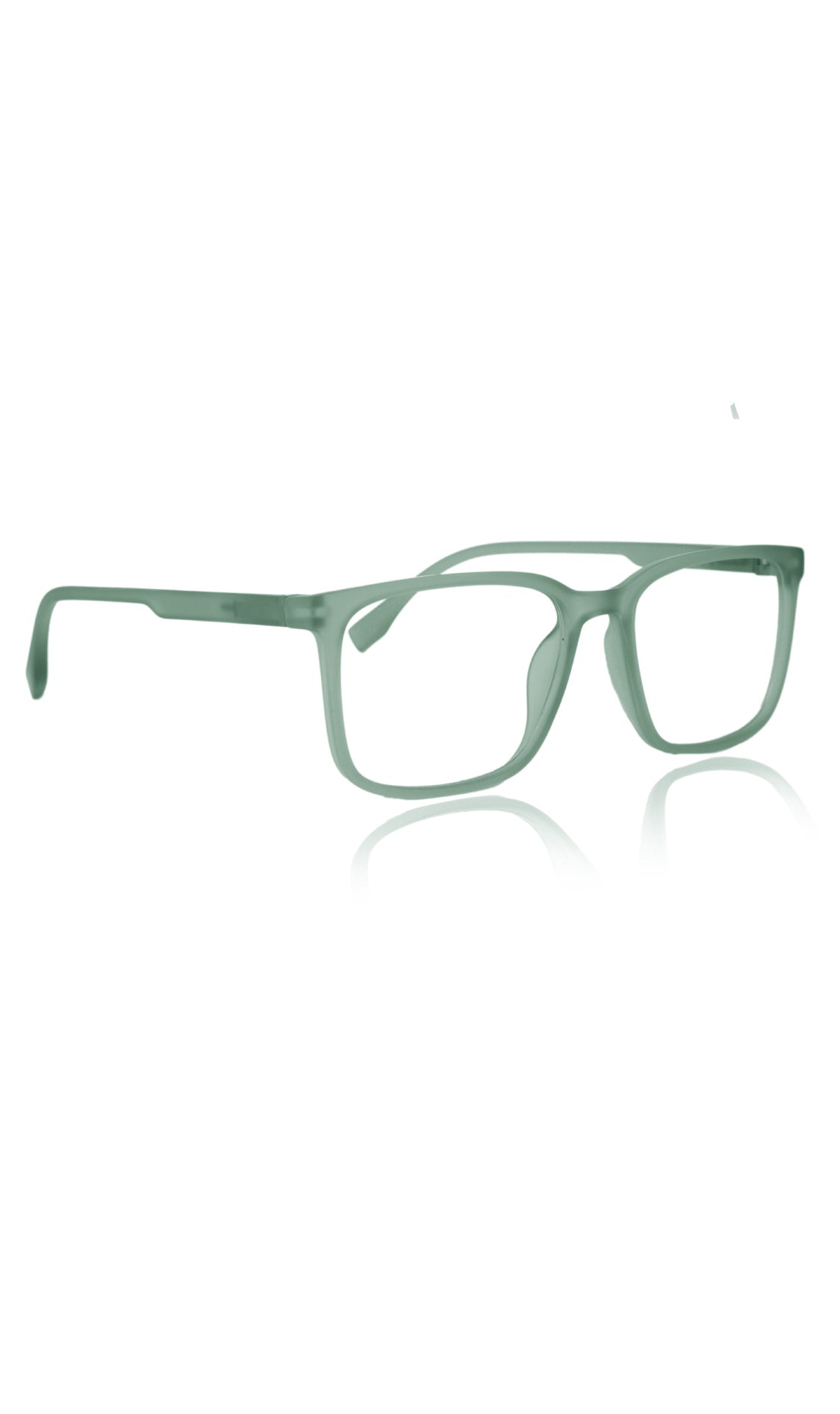 Jodykoes® Colour Series : Vibrant colours eyewear rectangle frames with anti glare and blue filter eyeglasses for men and women (Sky Green)