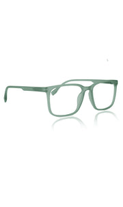 Jodykoes® Colour Series : Vibrant colours eyewear rectangle frames with anti glare and blue filter eyeglasses for men and women (Sky Green)