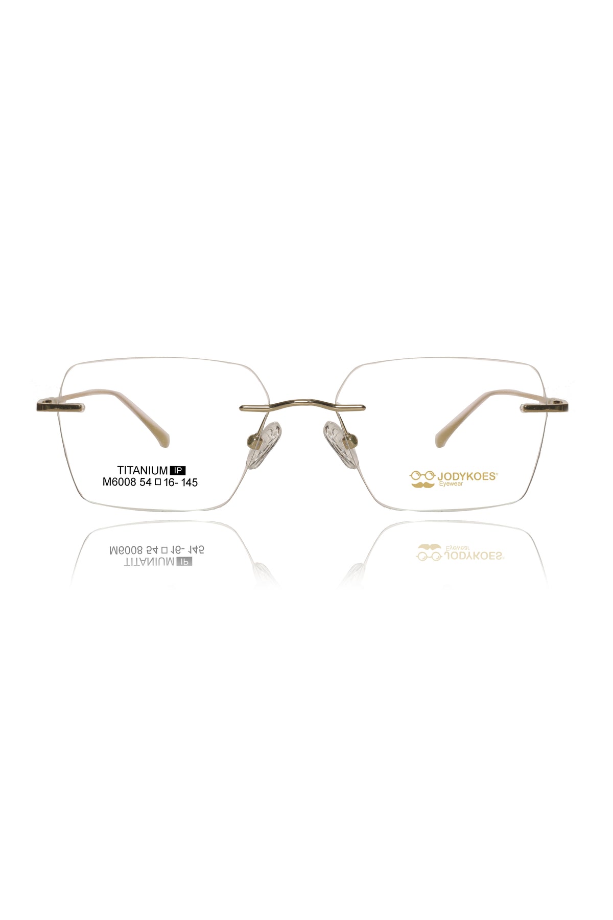 Jodykoes Luxury Pure Titanium Geometric Rimless Frame | High Quality Lightweight Square Optical Frame