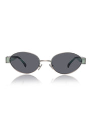Jodykoes Legacy Metal Oval Sunglasses – UV400 Polarized (Silver)