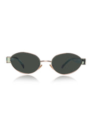 Jodykoes Legacy Metal Oval Sunglasses – UV400 Polarized (Gold)