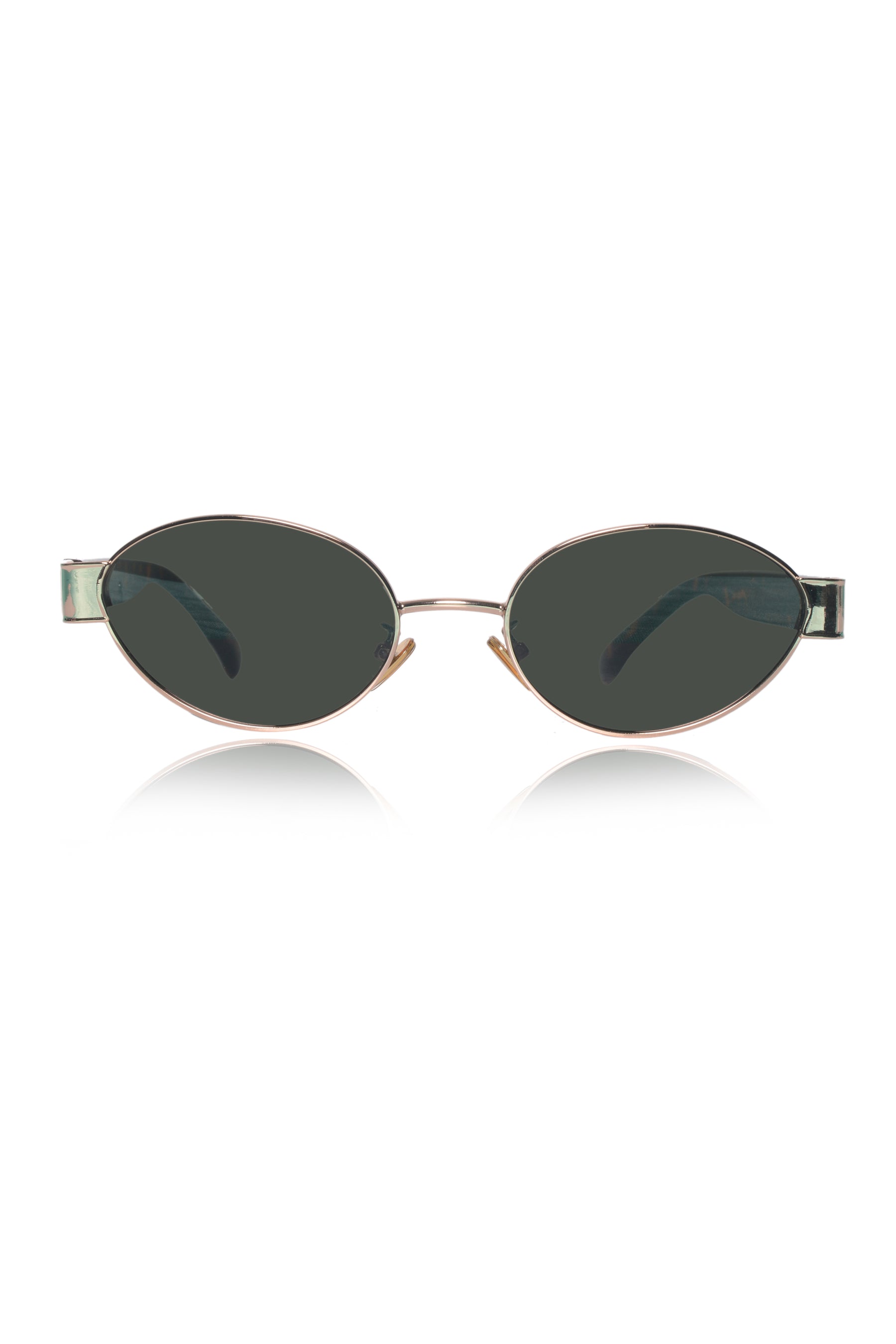 Jodykoes Legacy Metal Oval Sunglasses – UV400 Polarized (Gold)