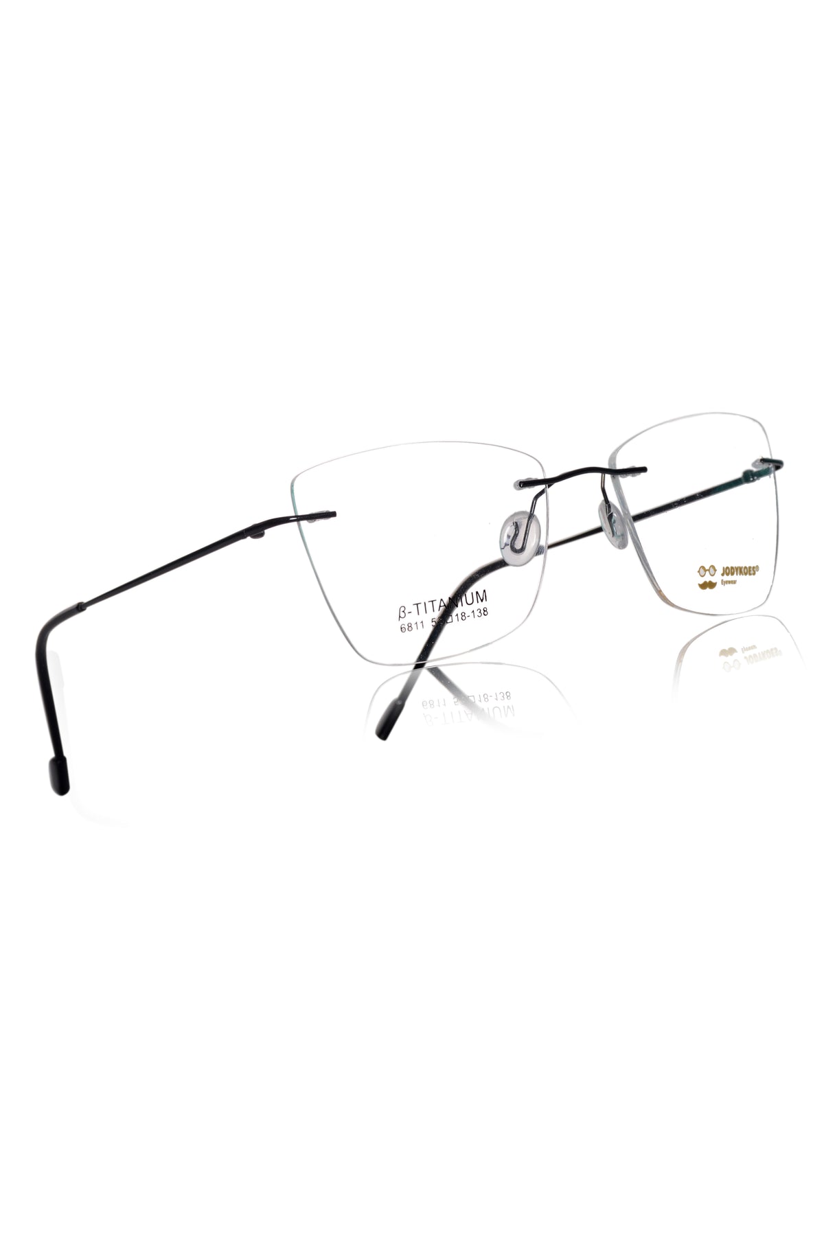 Jodykoes Cat Eye Premium Rimless Frame (Black)