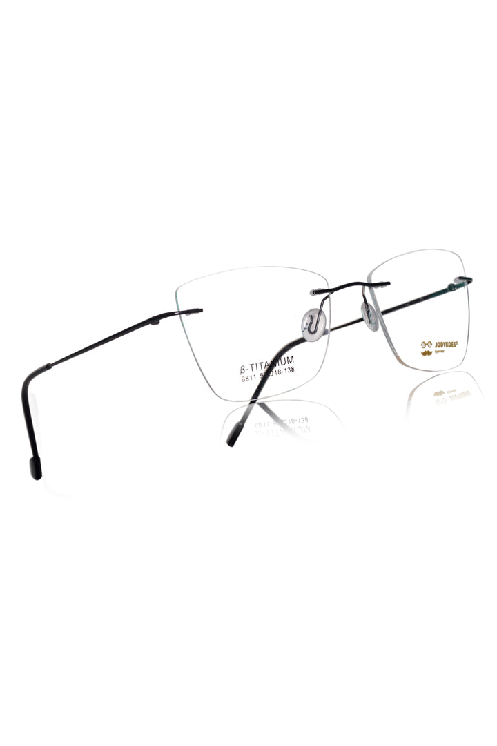 Jodykoes Cat Eye Premium Rimless Frame (Black)