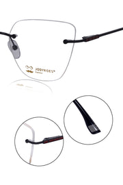 Jodykoes Cat Eye Signature Rimless Frame (Black)