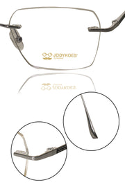 Jodykoes Luxury Pure Titanium Geometric Rimless Frame | High Quality Lightweight Square Optical Frame