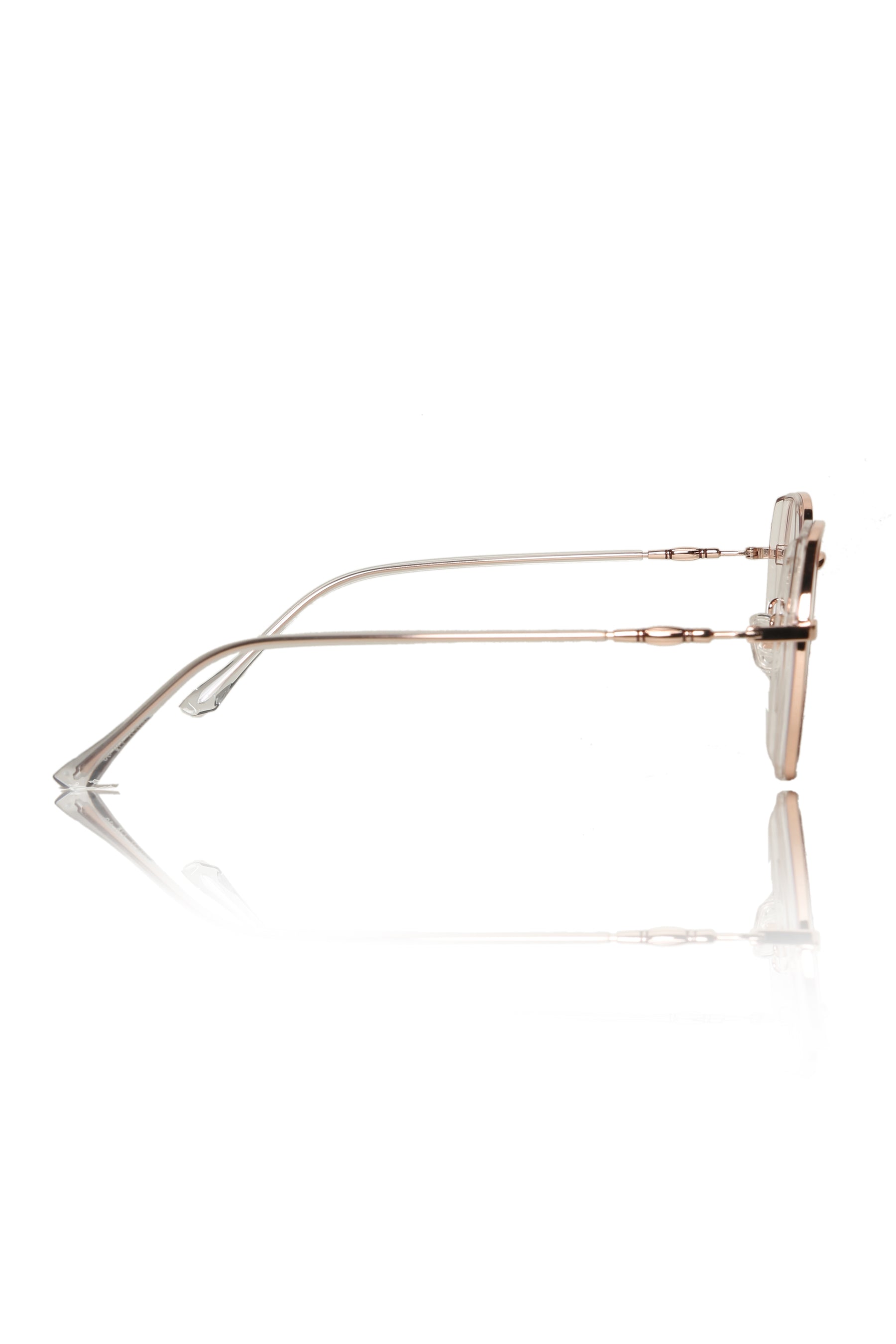 Jodykoes® Premium Series Round-Flat Top Eyewear Eyeglasses Spectacles Frame for Men and Women (Rose Gold)