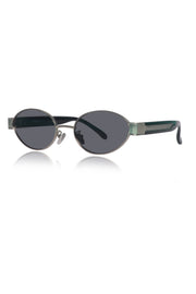 Jodykoes Legacy Metal Oval Sunglasses – UV400 Polarized (Silver)