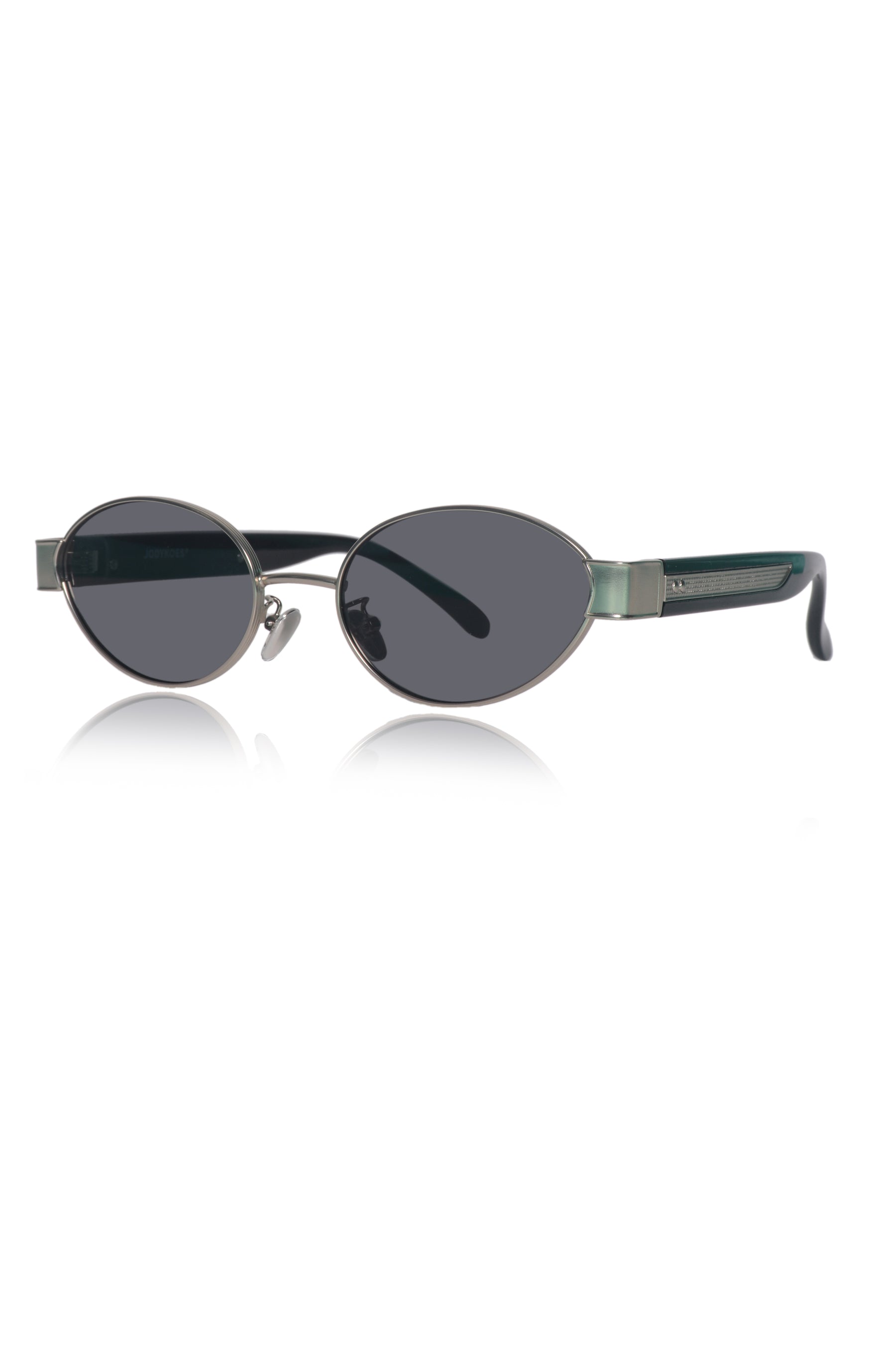 Jodykoes Legacy Metal Oval Sunglasses – UV400 Polarized (Silver)