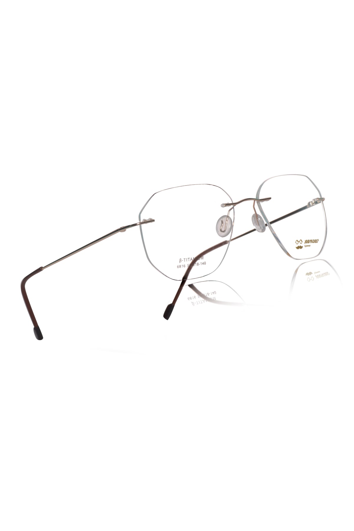 Jodykoes Hexagon Premium Rimless Frame (Gold)