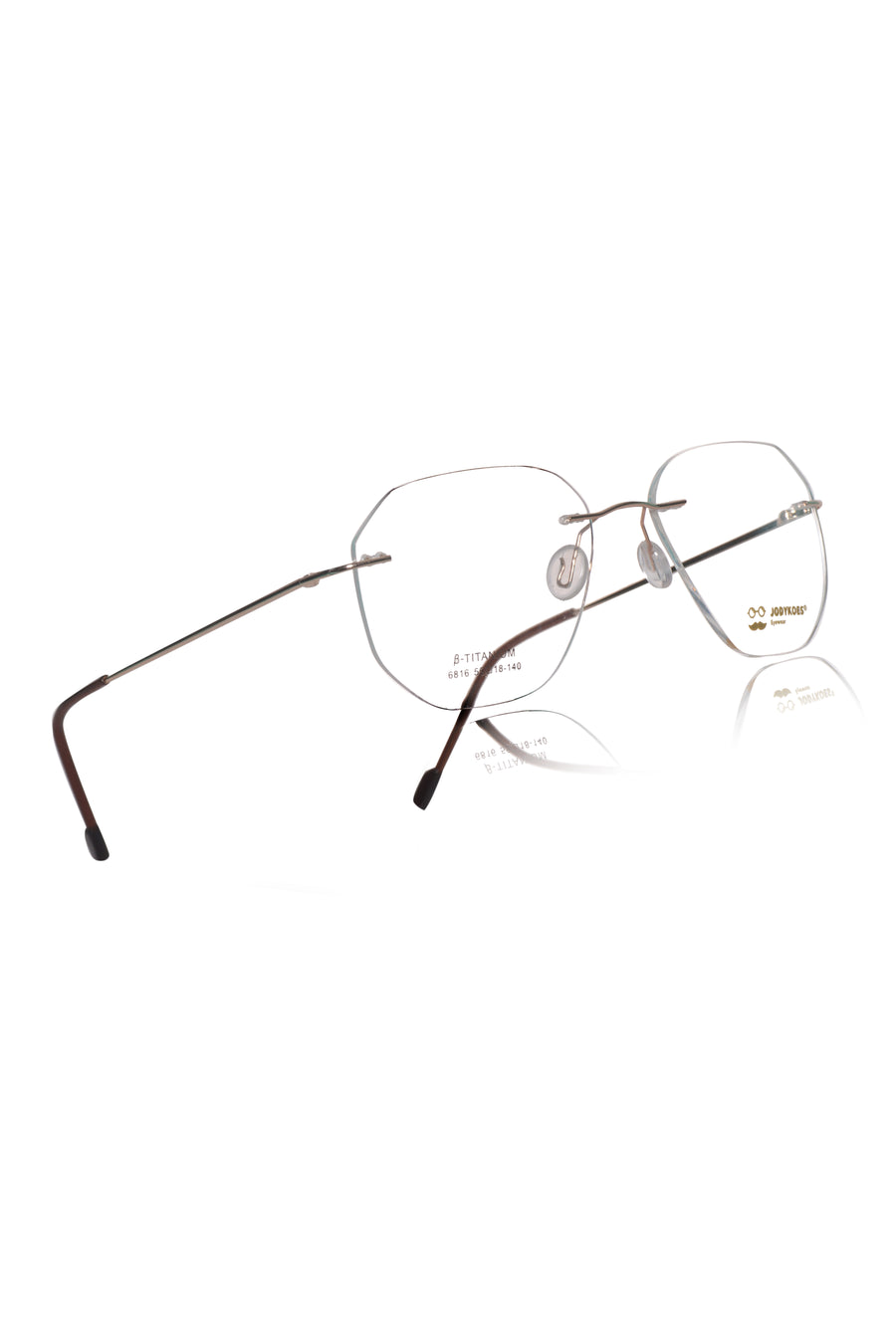 Jodykoes Hexagon Premium Rimless Frame (Gold)
