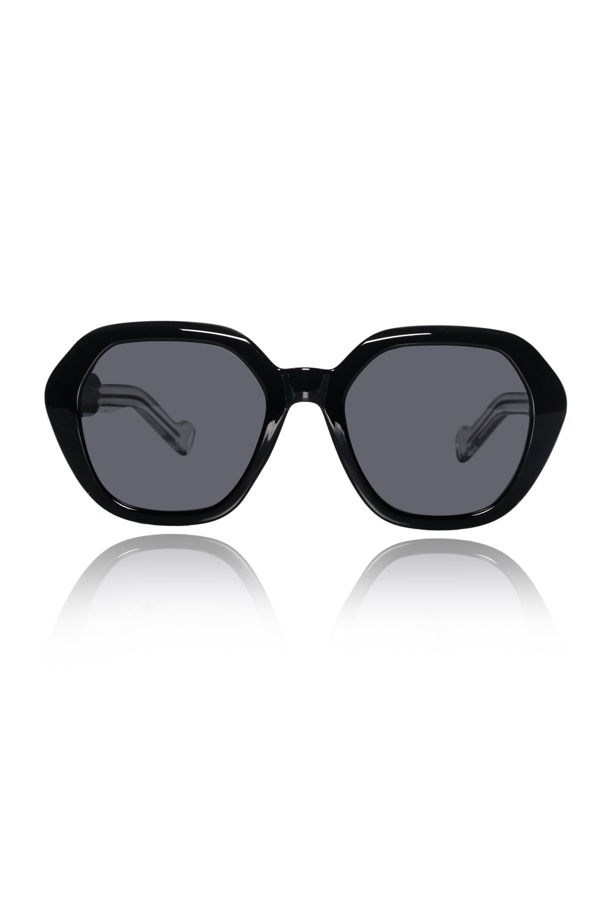 Jodykoes Legacy Cat Eye Square Sunglasses – UV400 Polarized (Black)