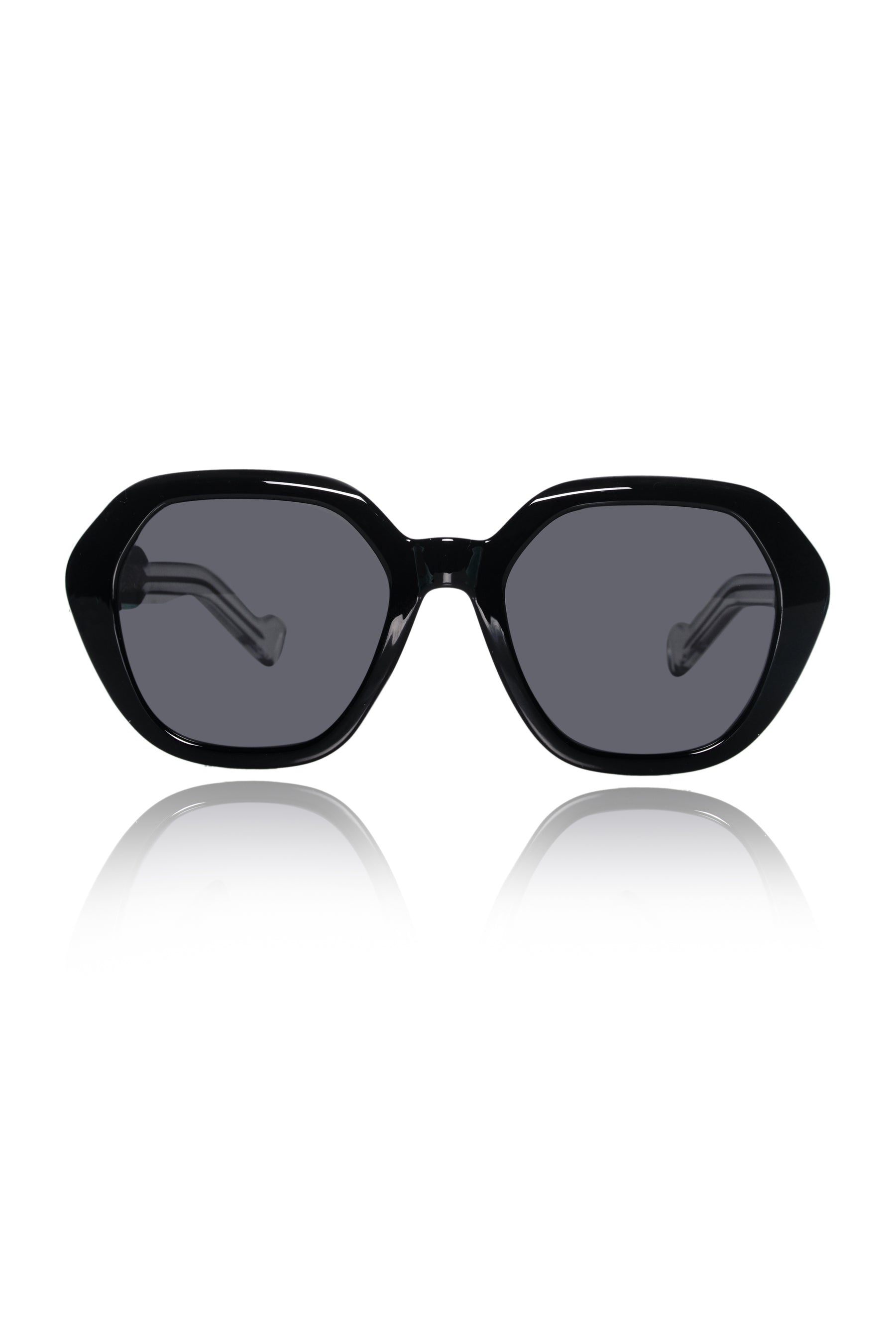 Jodykoes Legacy Cat Eye Square Sunglasses – UV400 Polarized (Black)