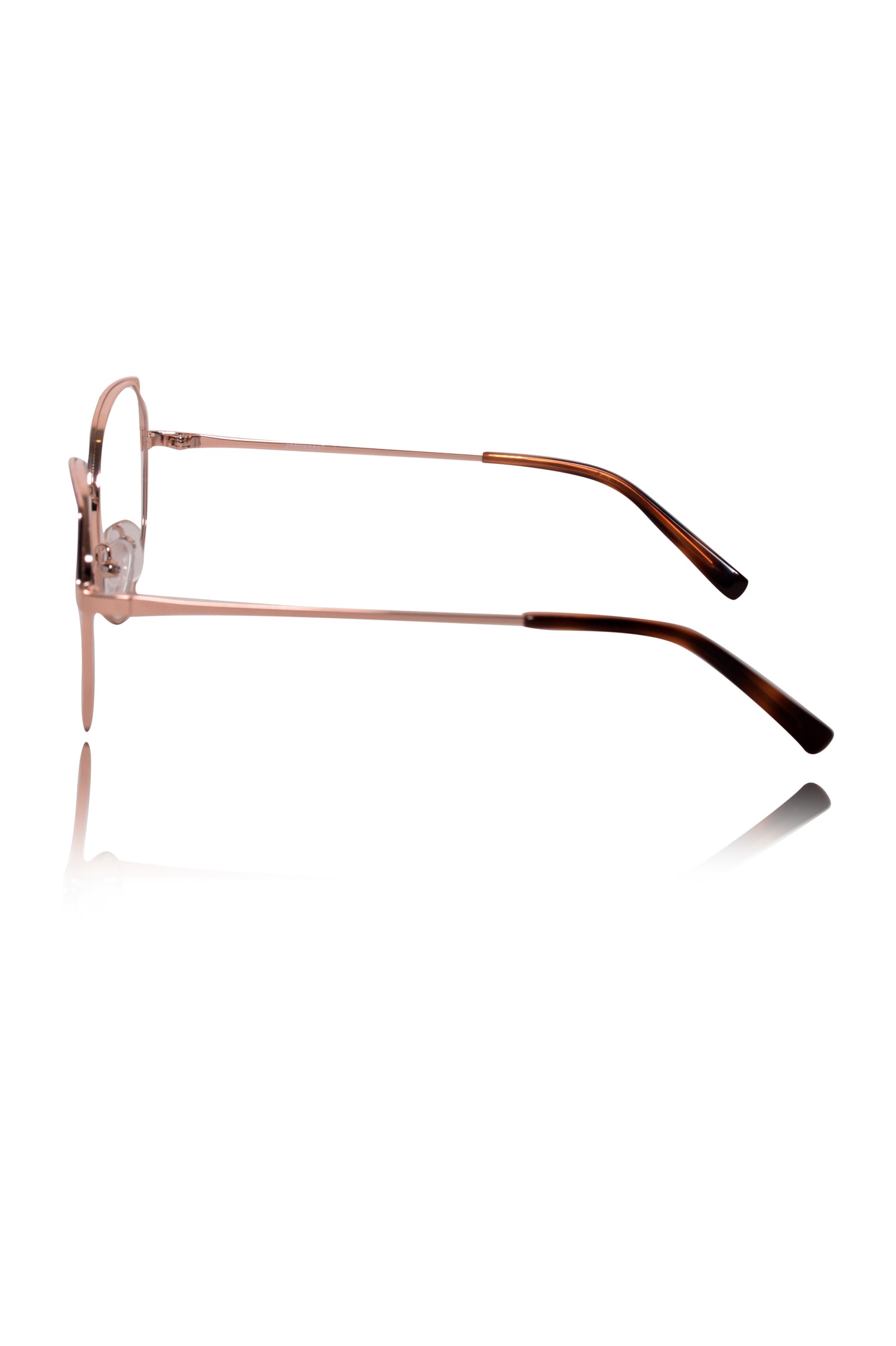 Jodykoes Luxury Series : Pure Titanium Metal Spectacle Eyeglasses | Cat Eye Metal Eyewear Frame ( Purple and Rose Gold )