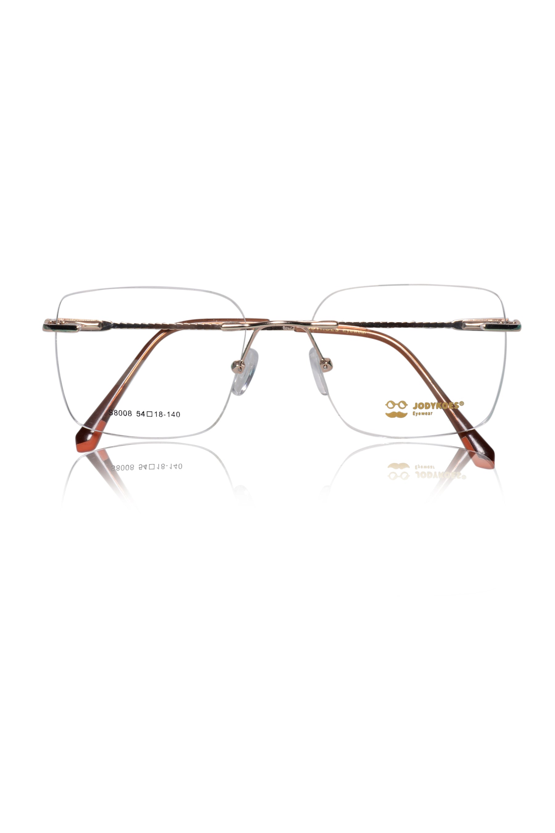 Jodykoes Square Signature Rimless Frame (Gold)