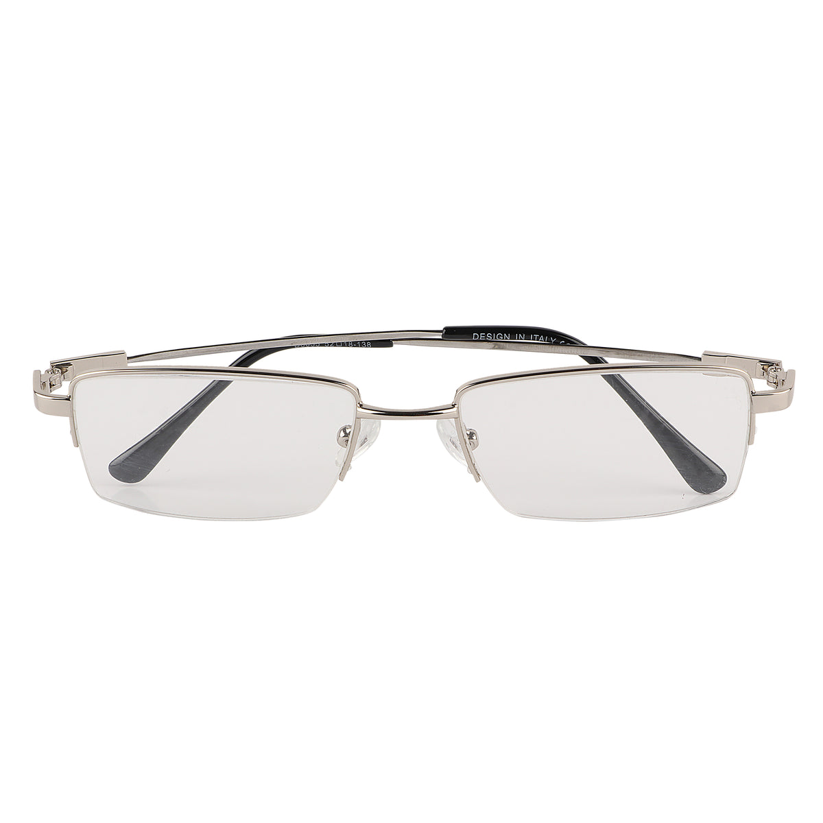 Jodykoes Flexible Arms Metal Half Rim Frame (Silver)