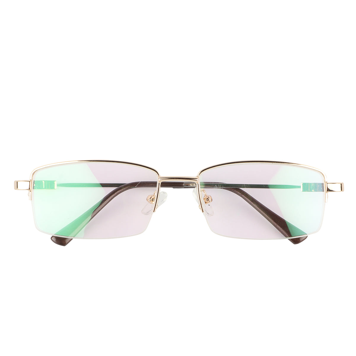 Jodykoes Flexible Arms Metal Half Rim Frame (Gold)