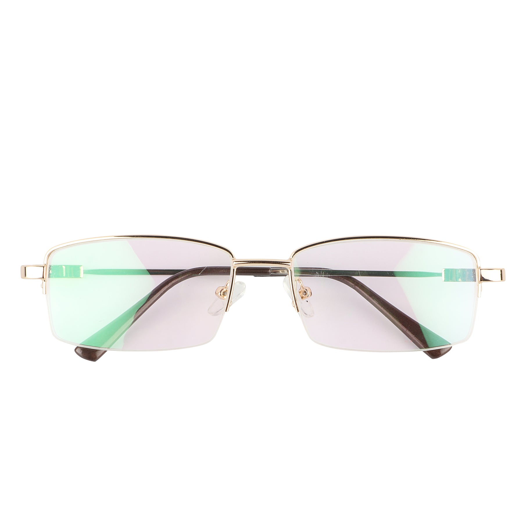 Jodykoes Flexible Arms Metal Half Rim Frame (Gold)