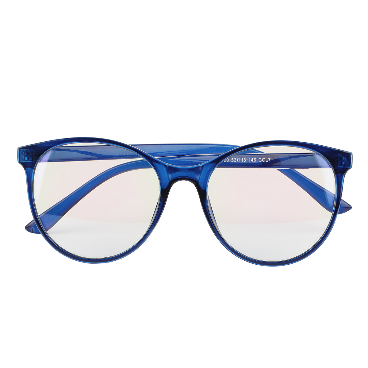 Jodykoes Oversize Fashionable Anti Glare Round Frame (Blue)