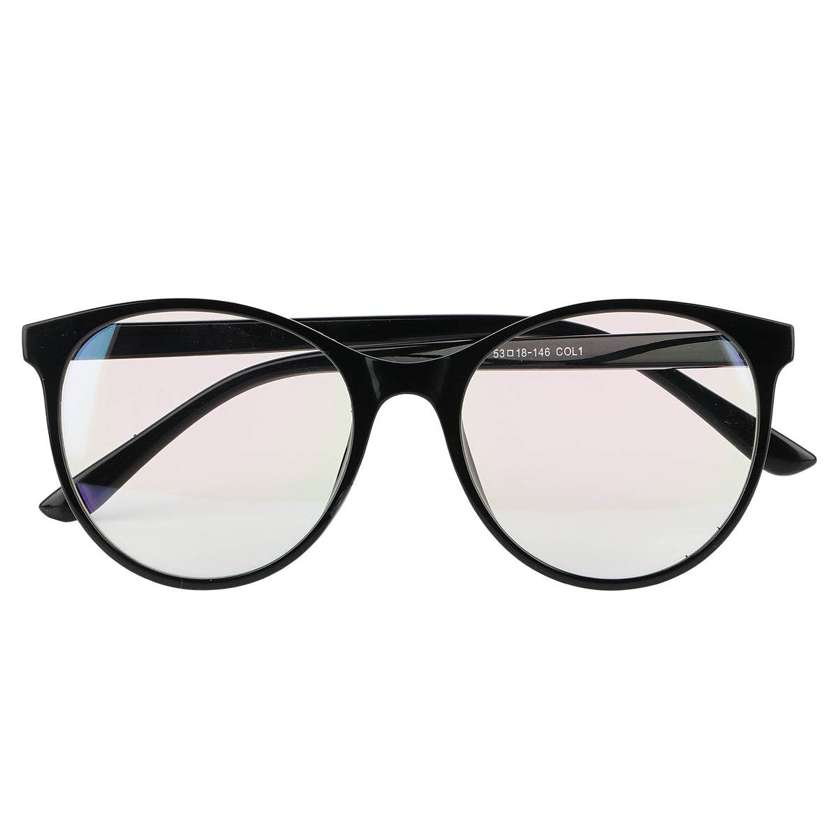 Jodykoes Oversize Fashionable Anti Glare Round Frame (Black)