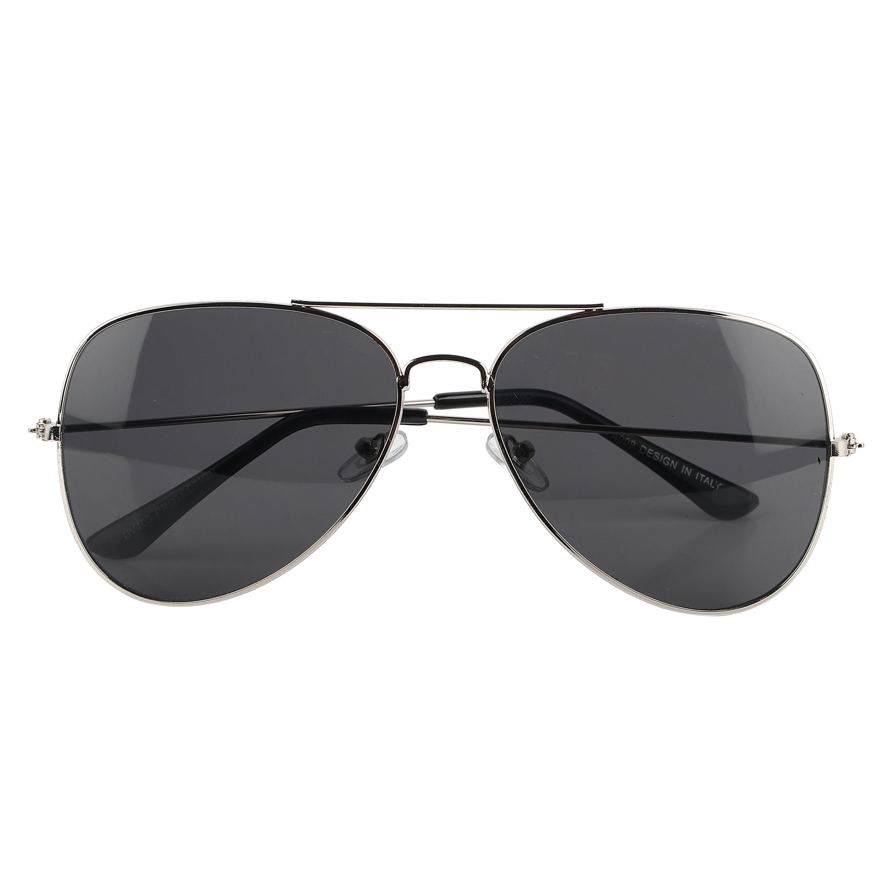 Jodykoes Aviator UV Protection Sunglass (Silver and Full Black)