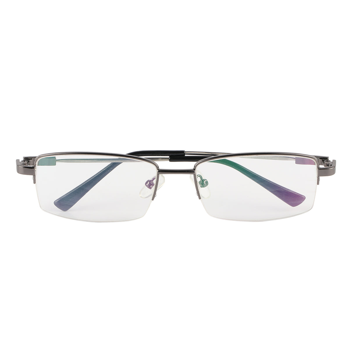 Jodykoes Flexible Arms Metal Half Rim Frame (Grey)