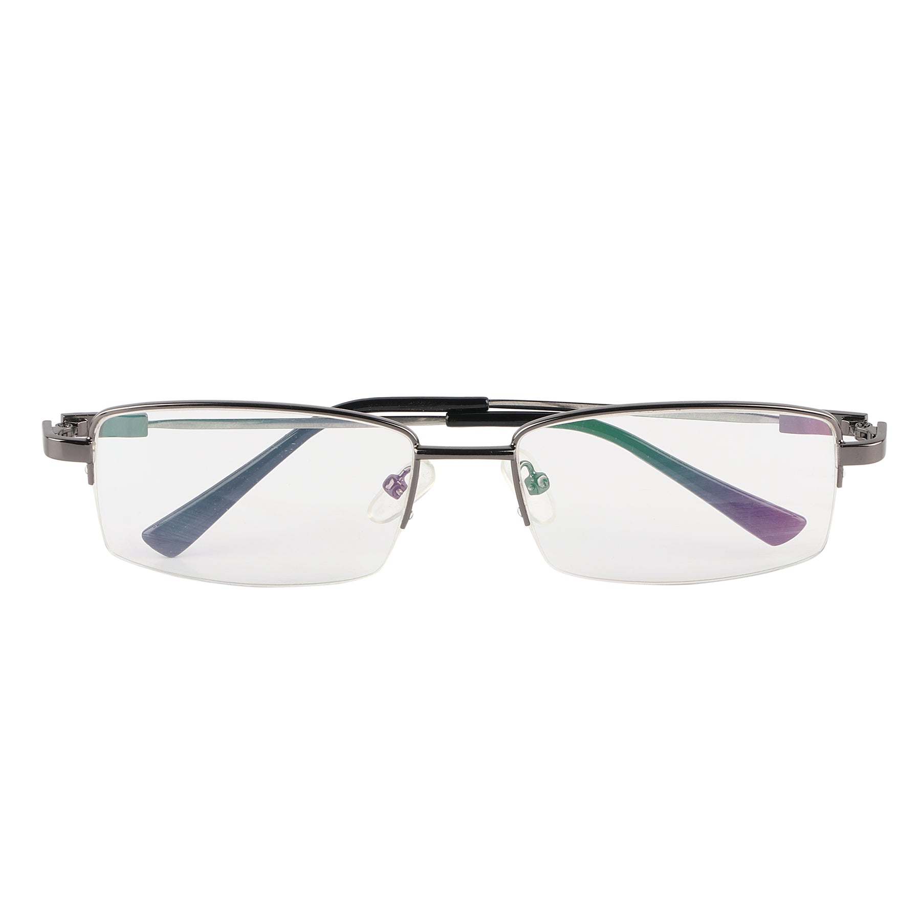 Jodykoes Flexible Arms Metal Half Rim Frame (Grey)