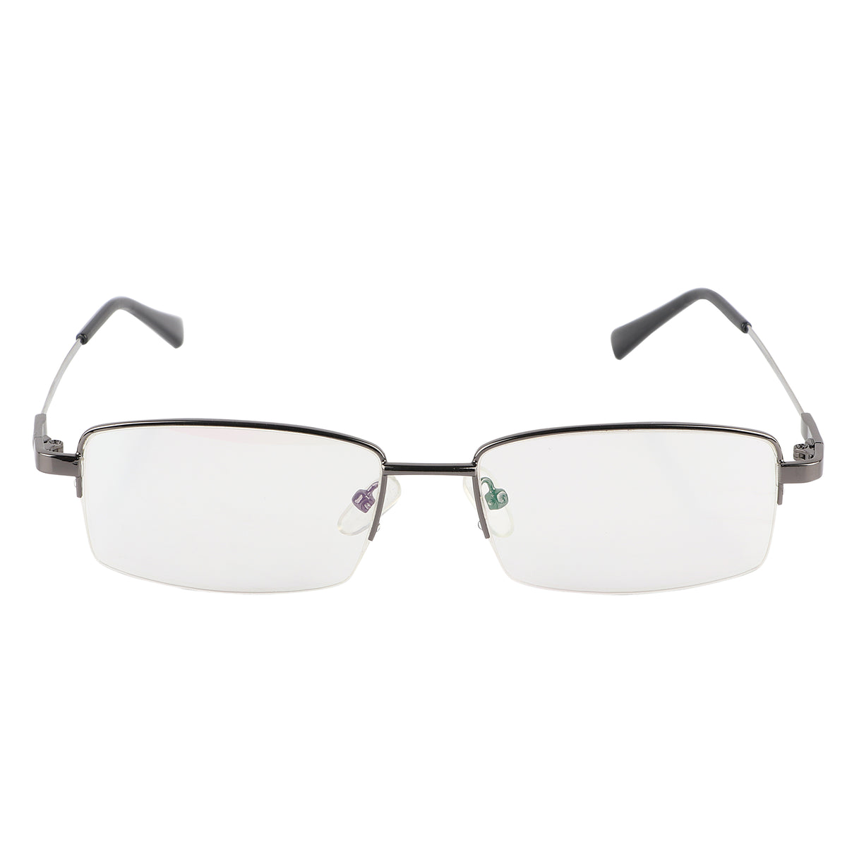 Jodykoes Flexible Arms Metal Half Rim Frame (Grey)