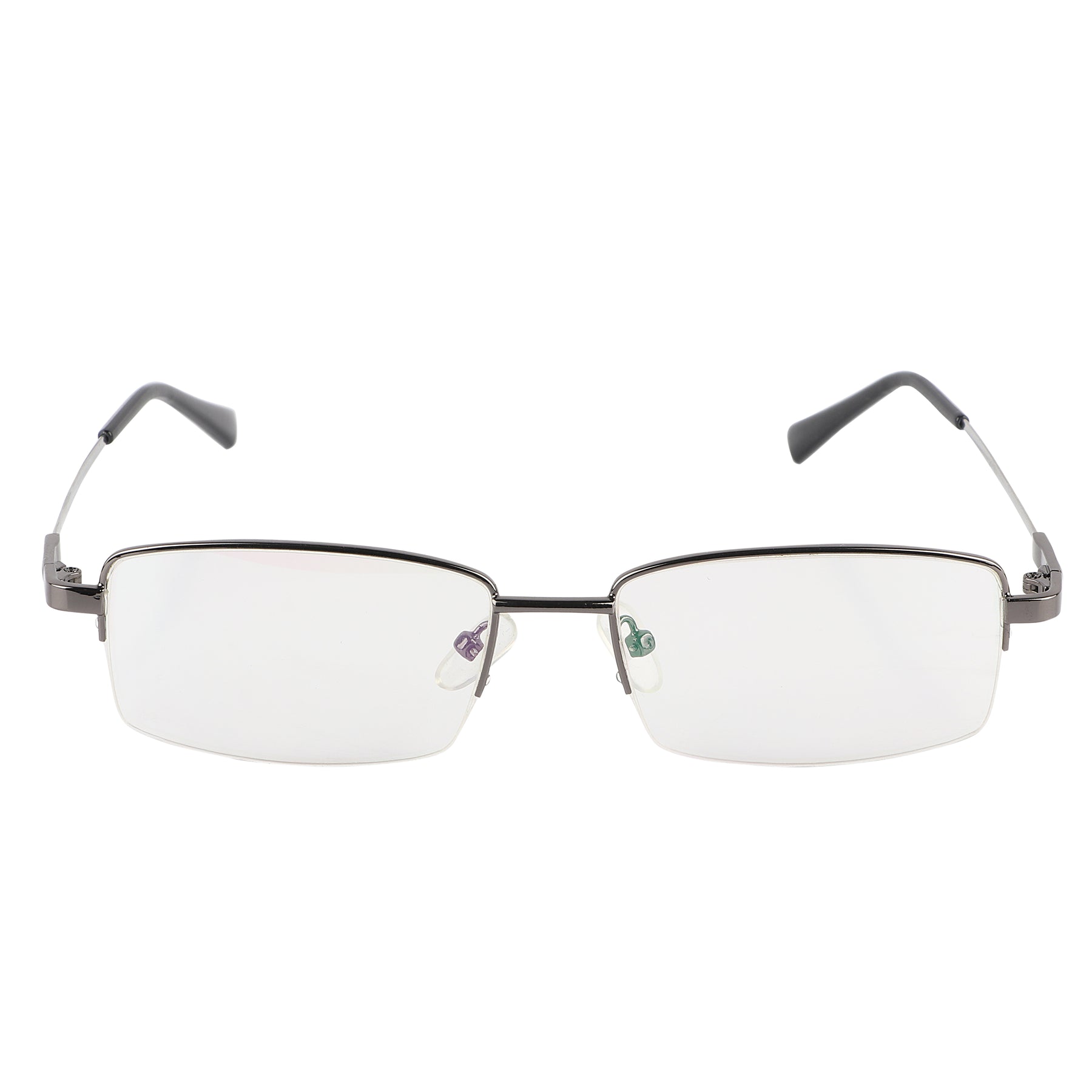 Jodykoes Flexible Arms Metal Half Rim Frame (Grey)