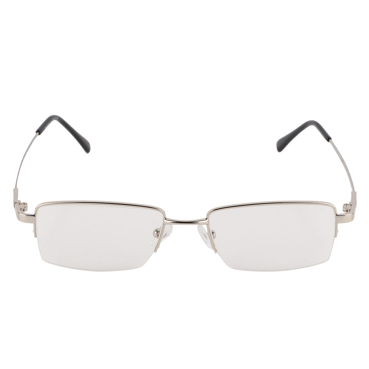 Jodykoes Flexible Arms Metal Half Rim Frame (Silver)