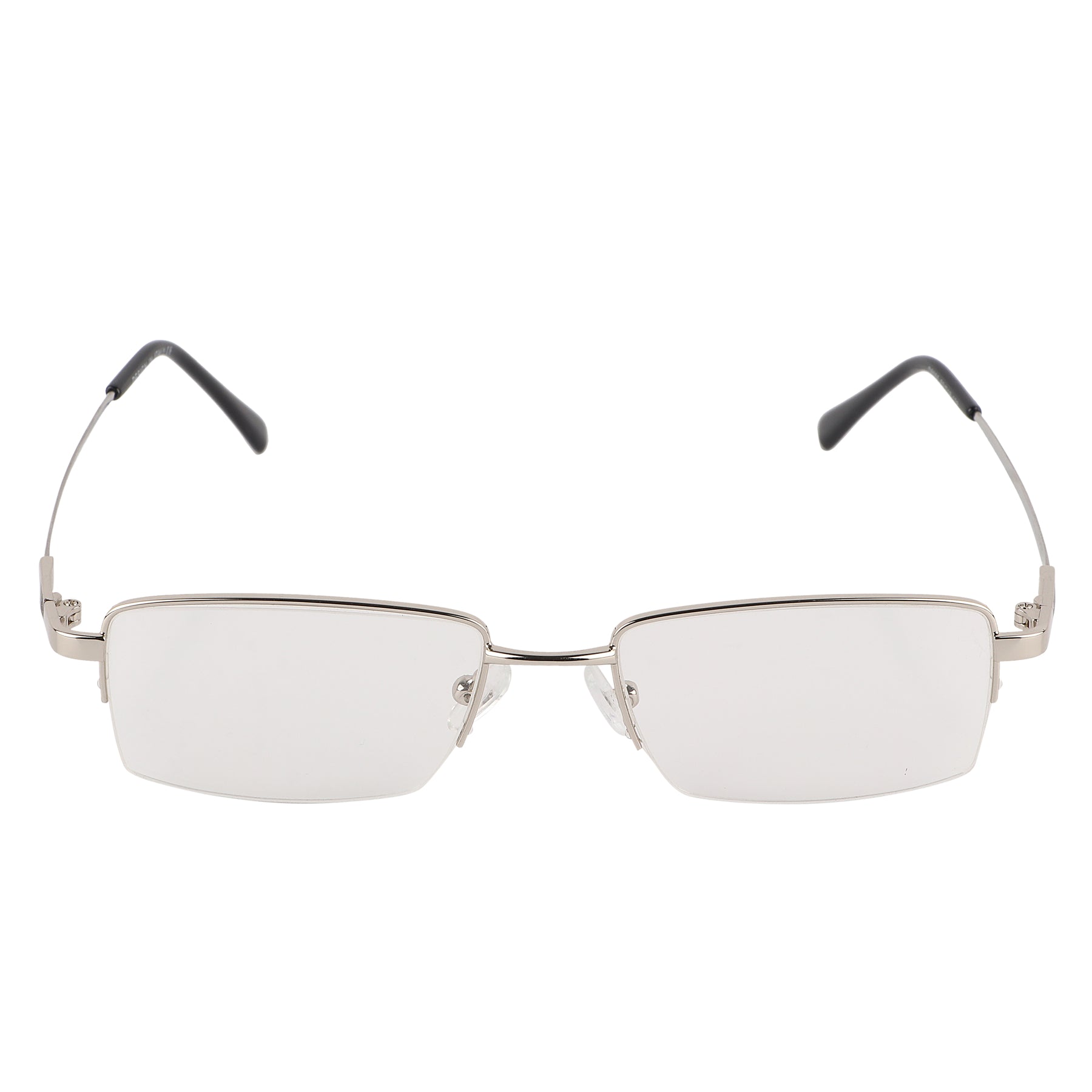 Jodykoes Flexible Arms Metal Half Rim Frame (Silver)