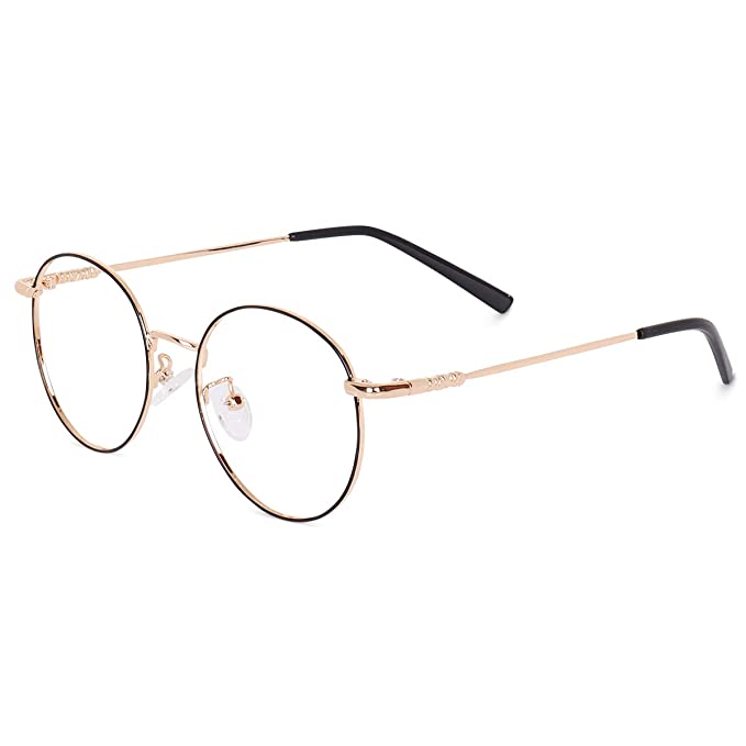 Jodykoes Stylish Looking Round Metal Frame (Black and Gold)