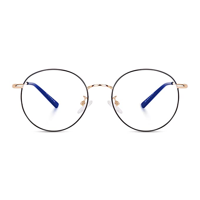 Jodykoes Stylish Looking Round Metal Frame (Black and Gold)