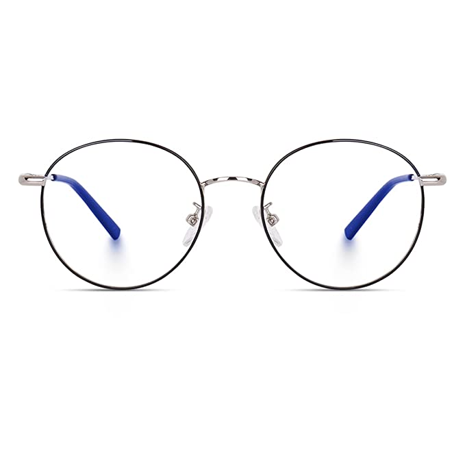 Jodykoes Stylish Looking Round Metal Frame (Black and Silver)
