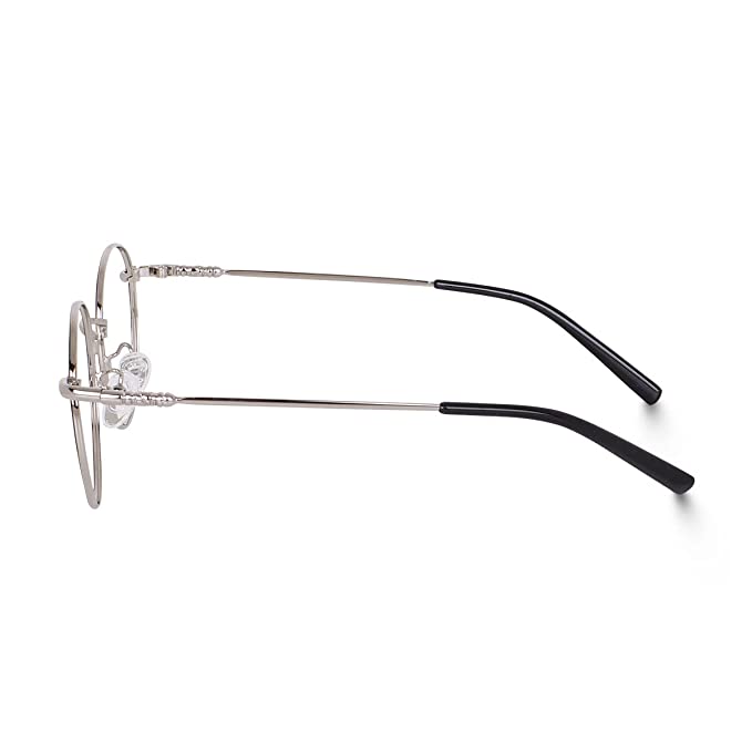 Jodykoes Stylish Looking Round Metal Frame (Black and Silver)