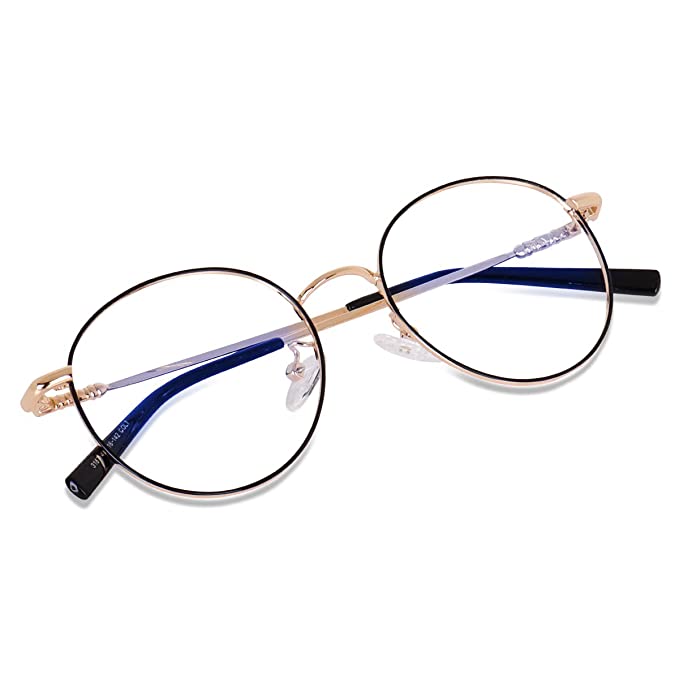 Jodykoes Stylish Looking Round Metal Frame (Black and Gold)
