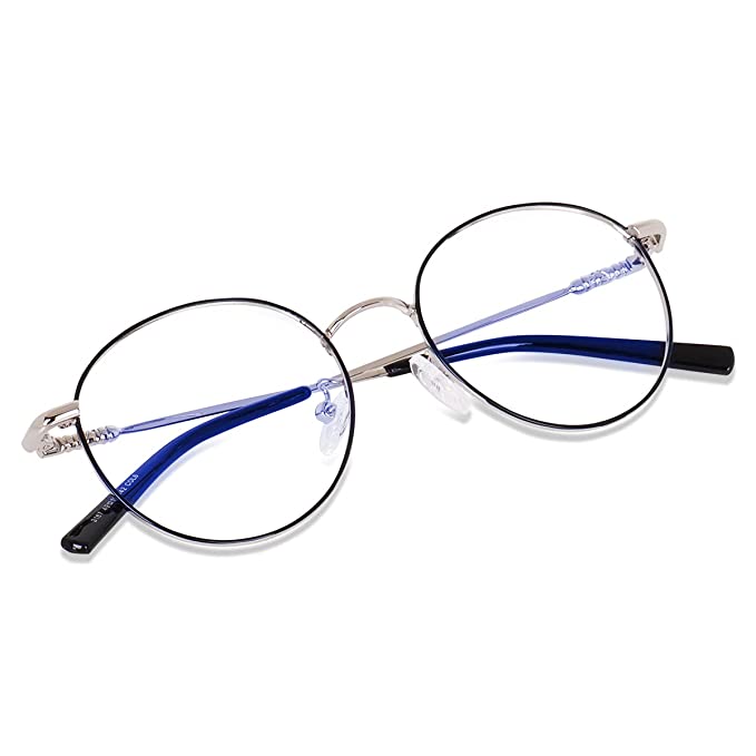 Jodykoes Stylish Looking Round Metal Frame (Black and Silver)