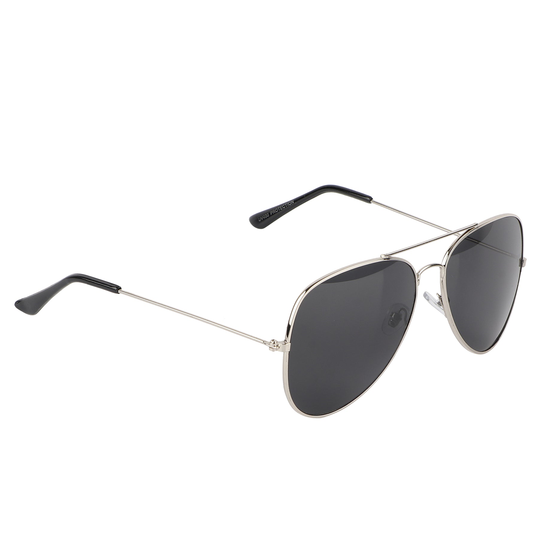 Jodykoes Aviator UV Protection Sunglass (Silver and Full Black)