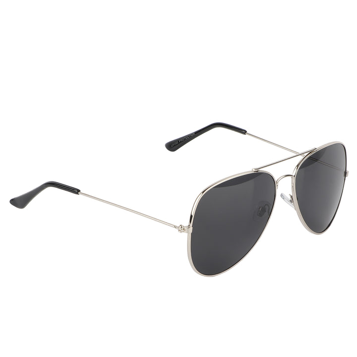 Jodykoes Aviator UV Protection Sunglass (Silver and Full Black)