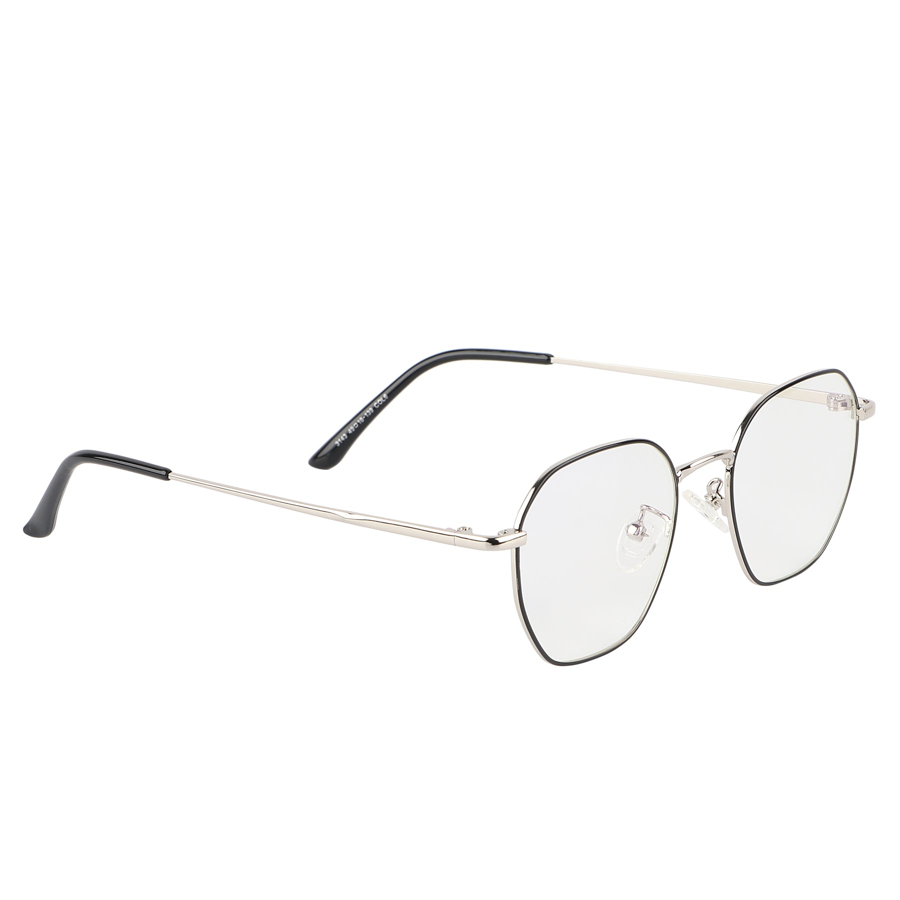 Jodykoes Premium Quality Hexagonal Metal Frame (Black & Silver)