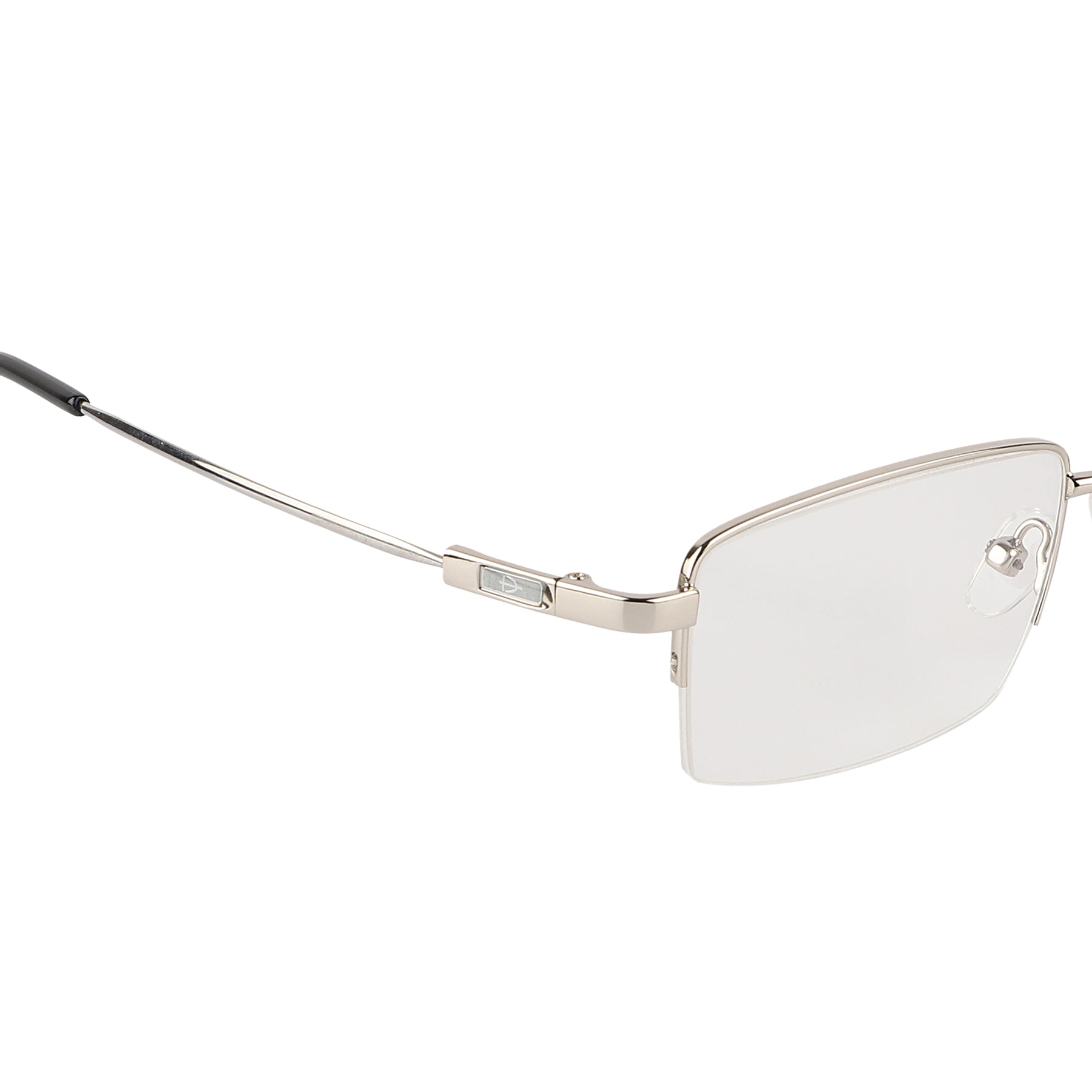 Jodykoes Flexible Arms Metal Half Rim Frame (Silver)