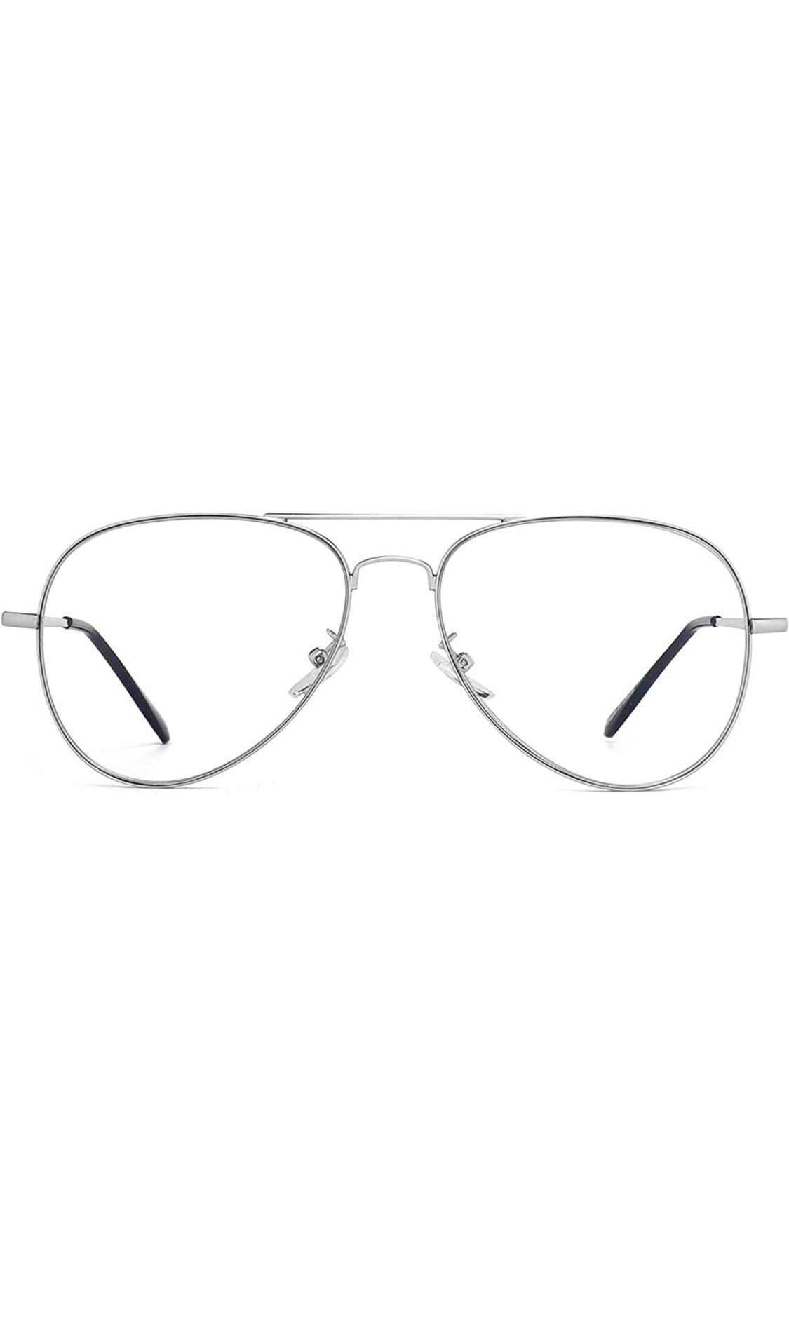 Jodykoes Stylish Looking Aviator Frame (Silver)