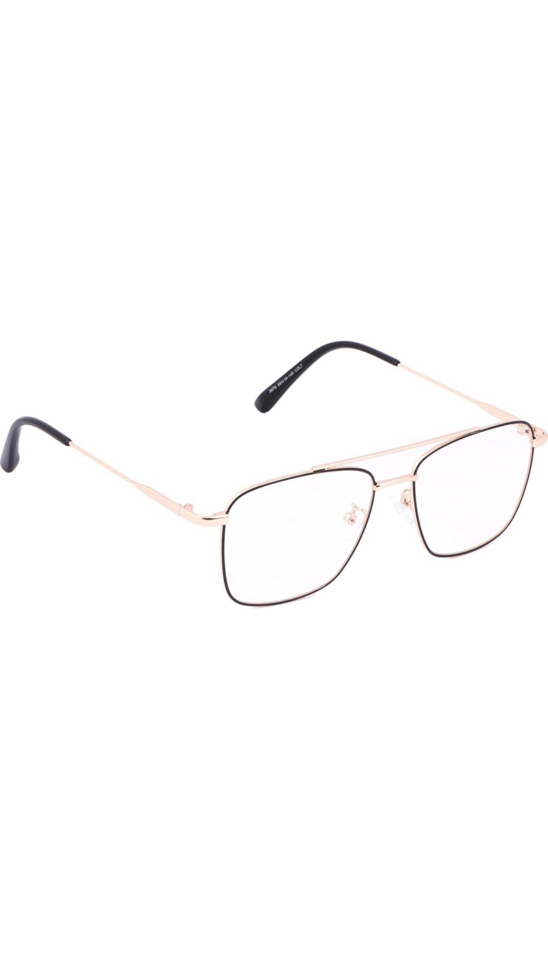 Jodykoes Premium Looking Metal Square Frame (Black & Gold)